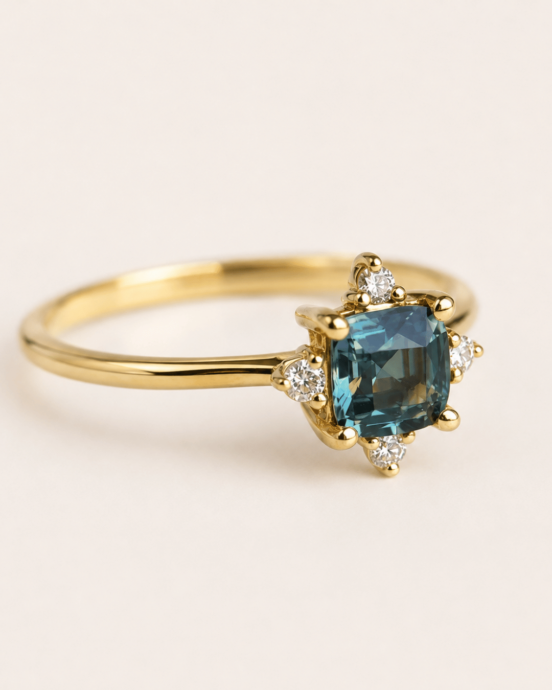 2 2 Princess sapphire ring