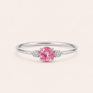 Berry pink tourmaline ring
