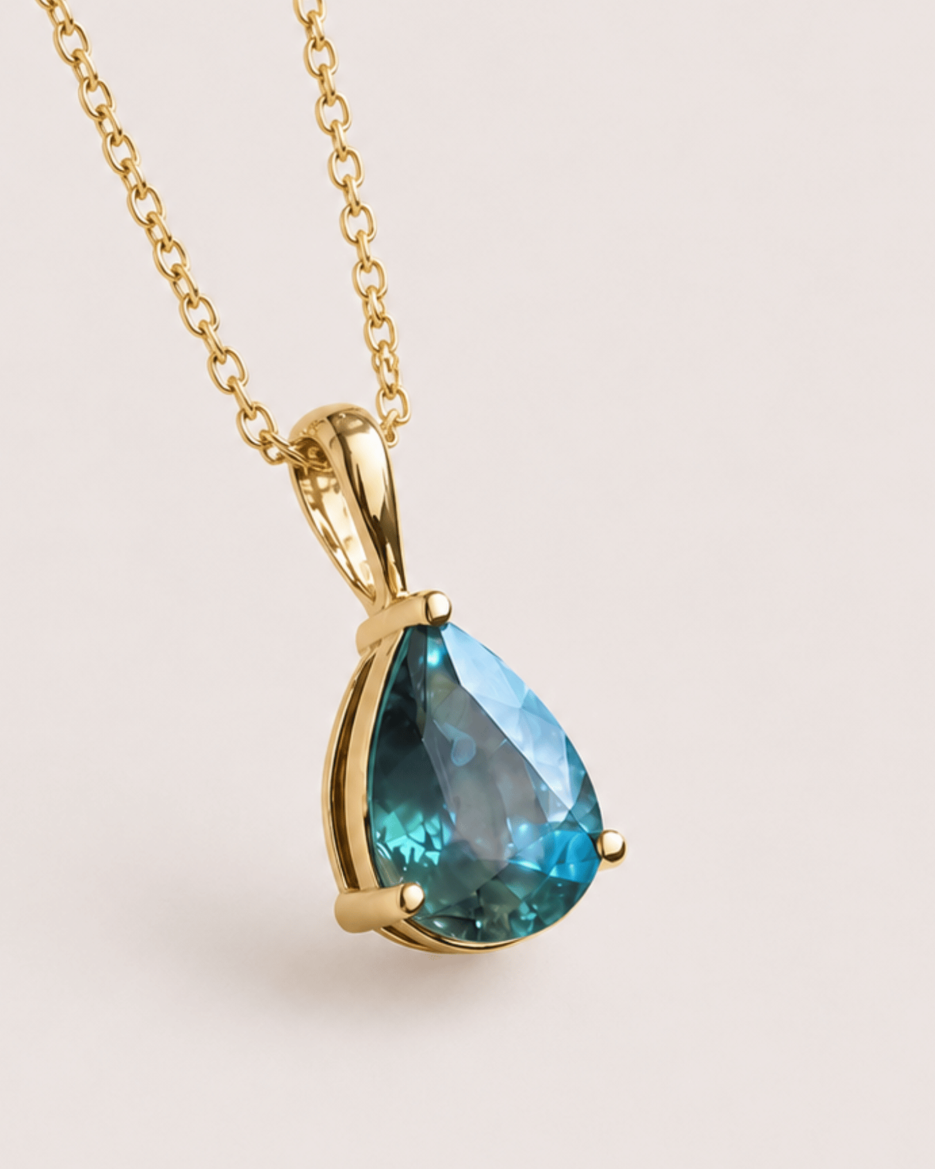 Shira teal sapphire necklace