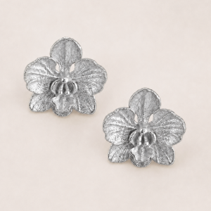 Orchid earrings White Gold 14K