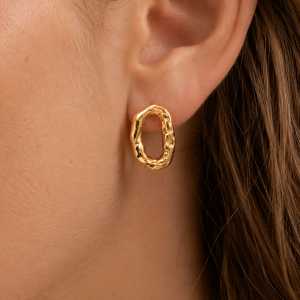 loop gold earrings