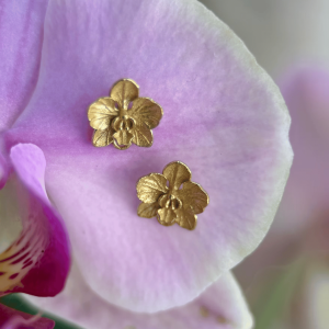 Orchid earrings
